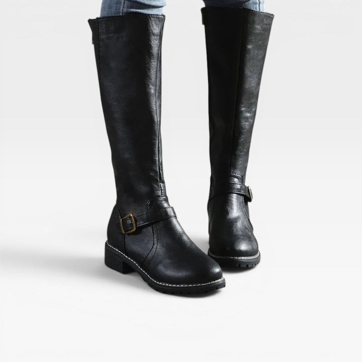 Marigold | Classic Buckle Knee High Boots Women