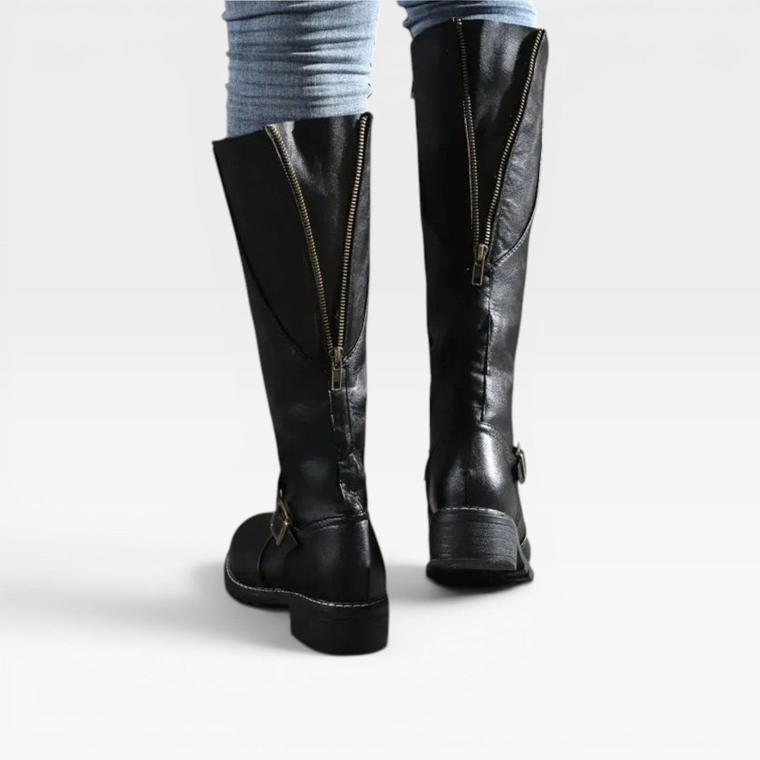 Marigold | Classic Buckle Knee High Boots Women