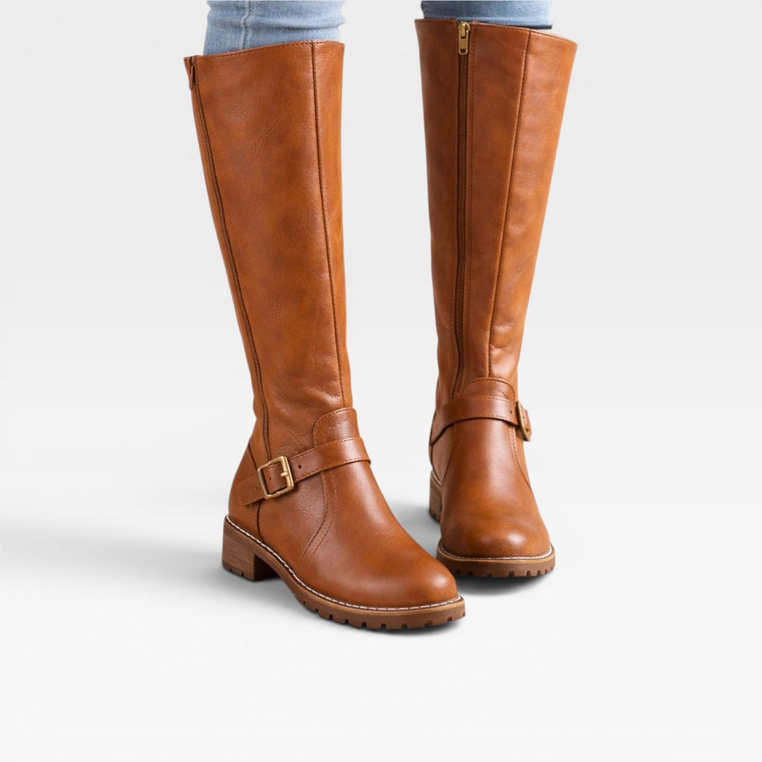 Marigold | Classic Buckle Knee High Boots Women