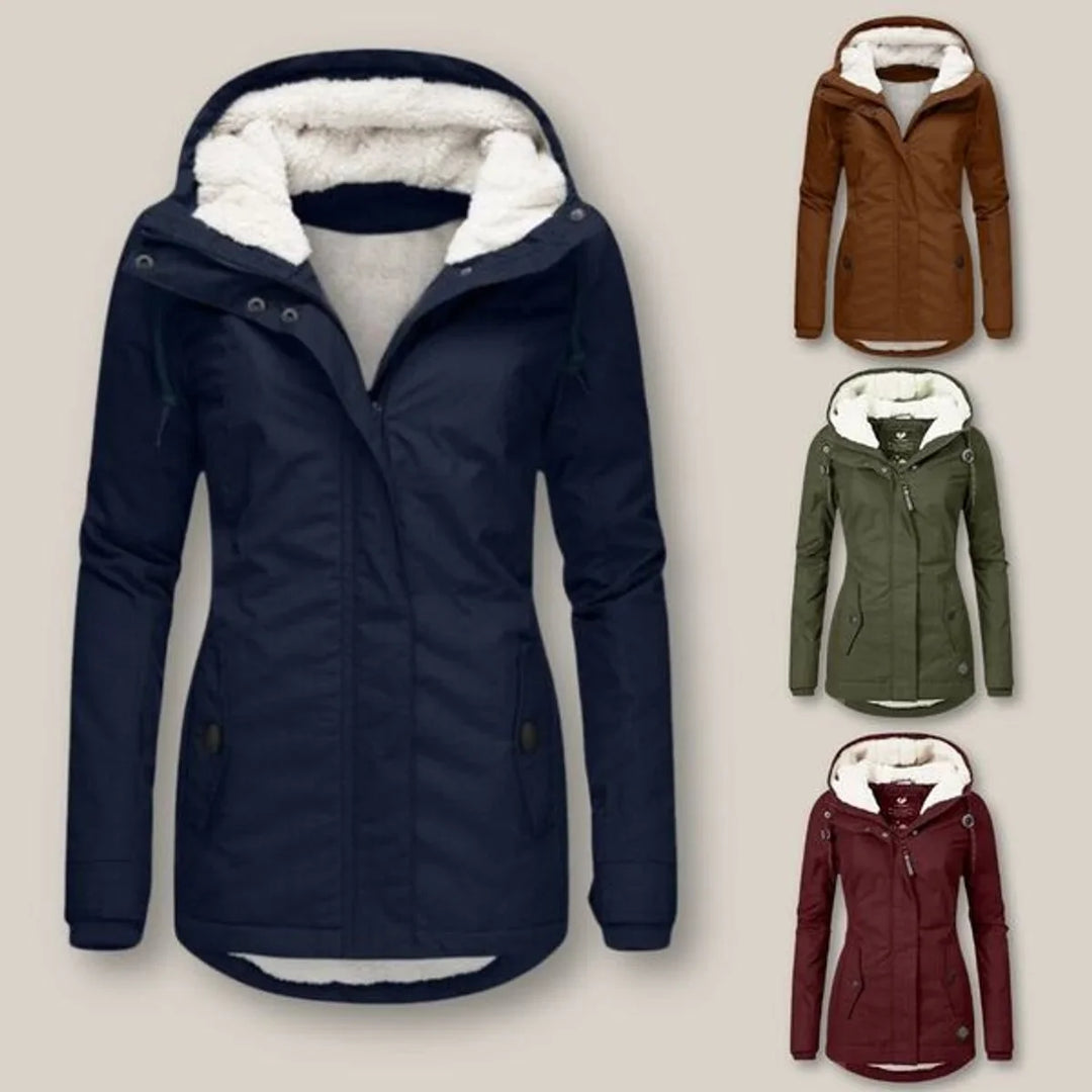 Amara | Cosy Quilted Winter Jacket Drawstring Waist