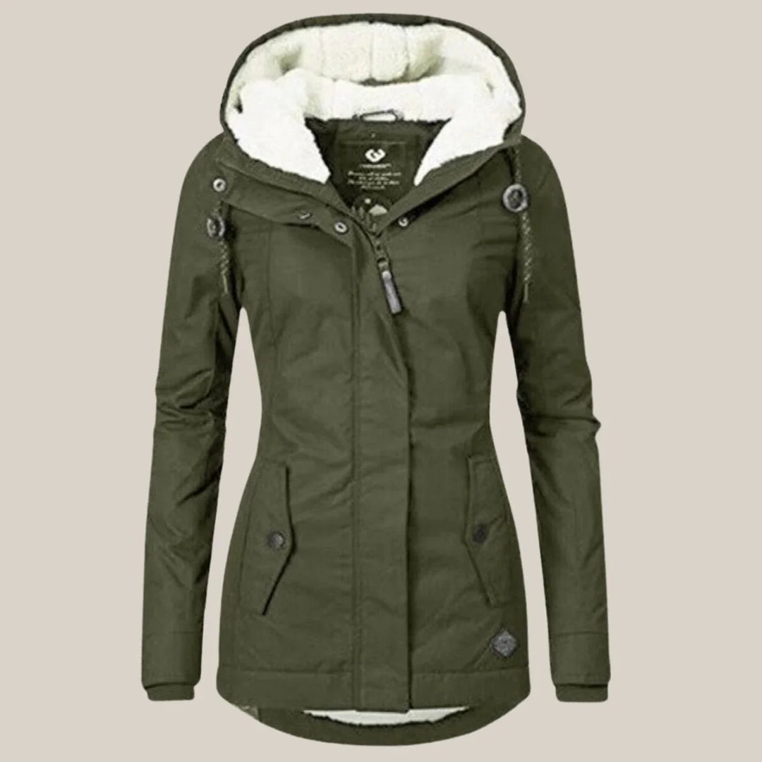 Amara | Cosy Quilted Winter Jacket Drawstring Waist
