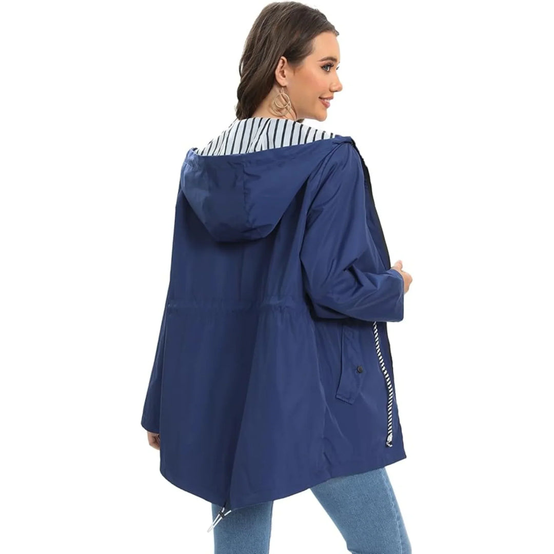 Noor | Sleek Waterproof Hooded Jacket Drawstring Waist