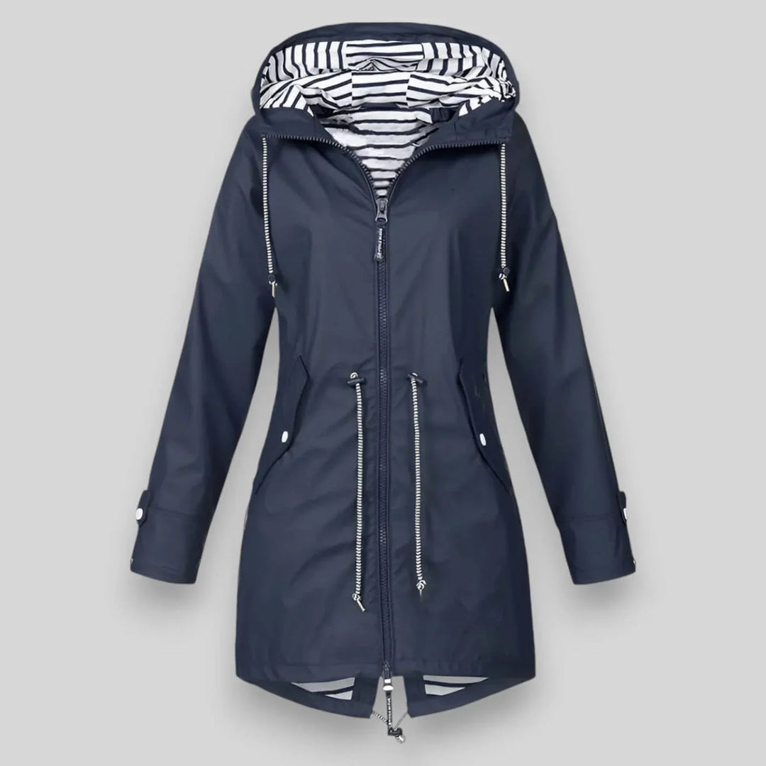 Noor | Sleek Waterproof Hooded Jacket Drawstring Waist