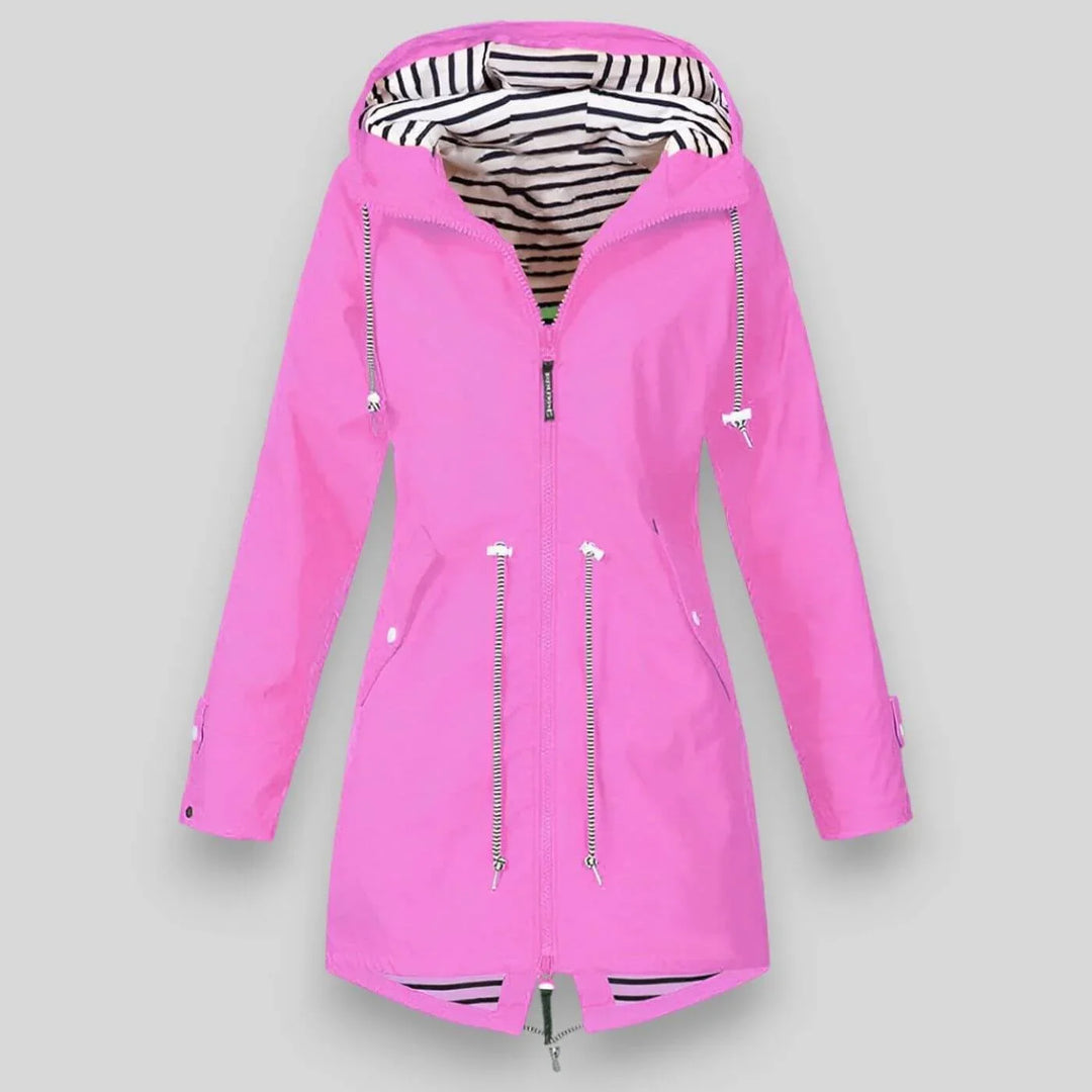 Noor | Sleek Waterproof Hooded Jacket Drawstring Waist