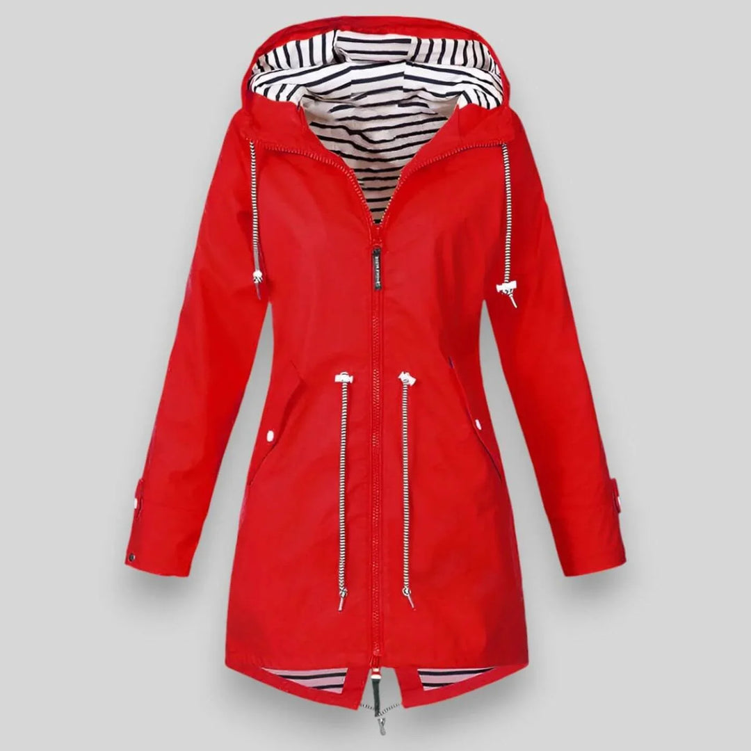 Noor | Sleek Waterproof Hooded Jacket Drawstring Waist