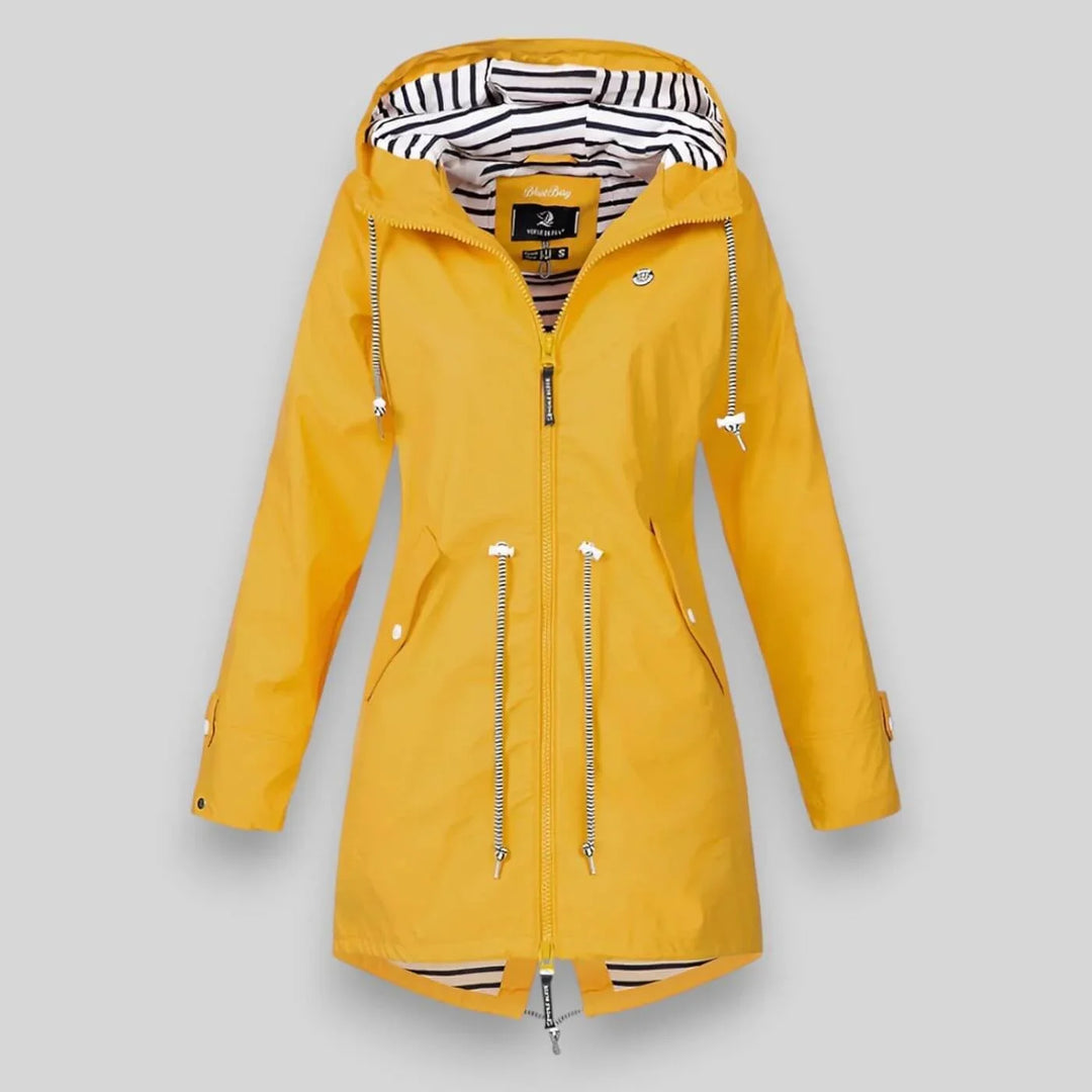 Noor | Sleek Waterproof Hooded Jacket Drawstring Waist