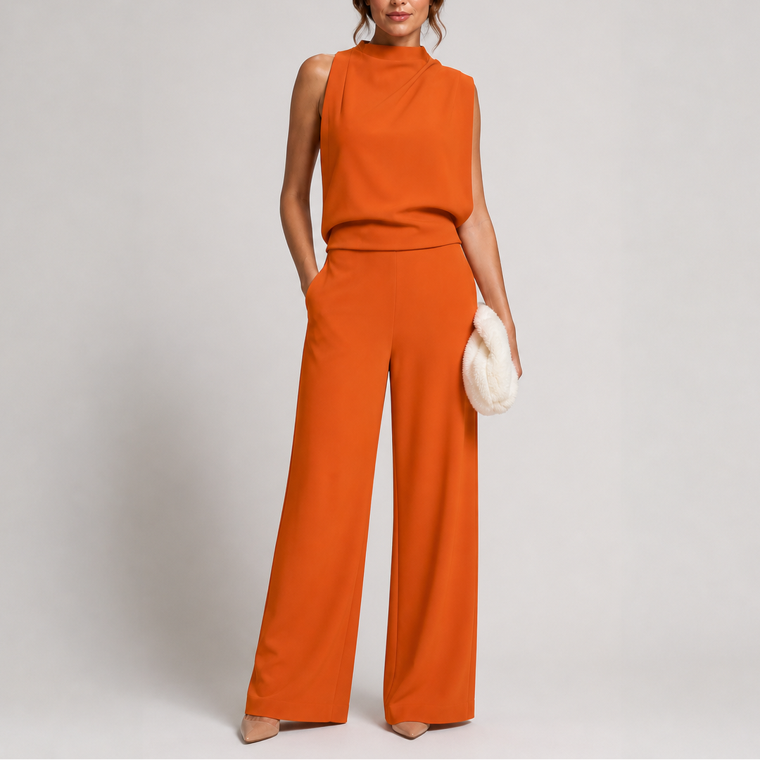 Tallulah | Modern Sleeveless Wide Leg Jumpsuit for Women