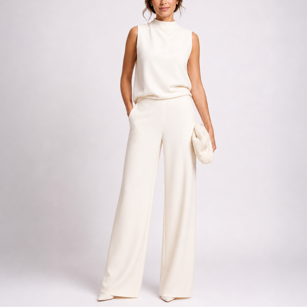 Tallulah | Modern Sleeveless Wide Leg Jumpsuit for Women