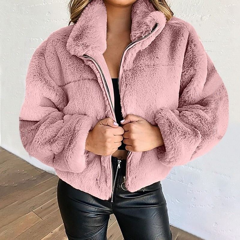 Camilla | Cozy Cropped Faux Fur Jacket
