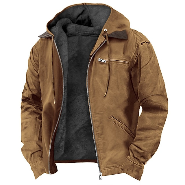 Mason | Rugged Hooded Suede Jacket for Men