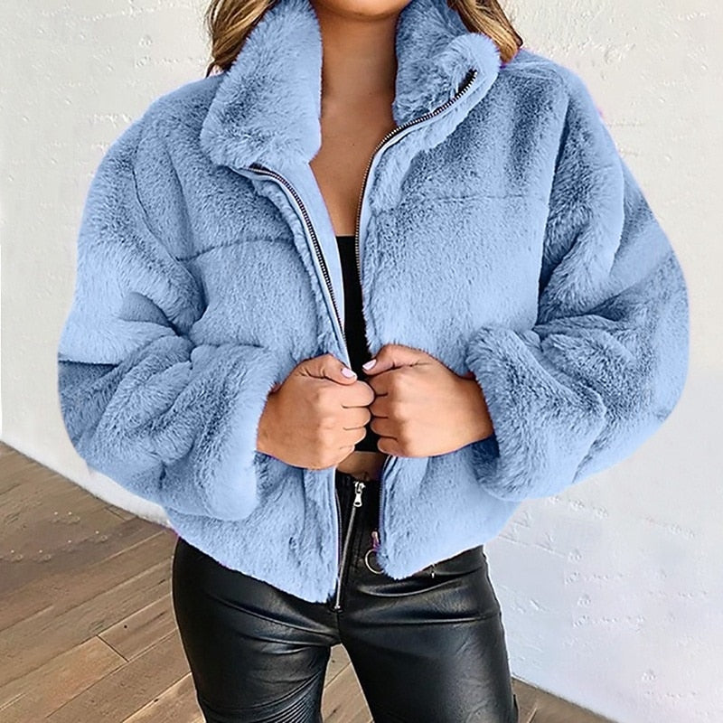 Camilla | Cozy Cropped Faux Fur Jacket